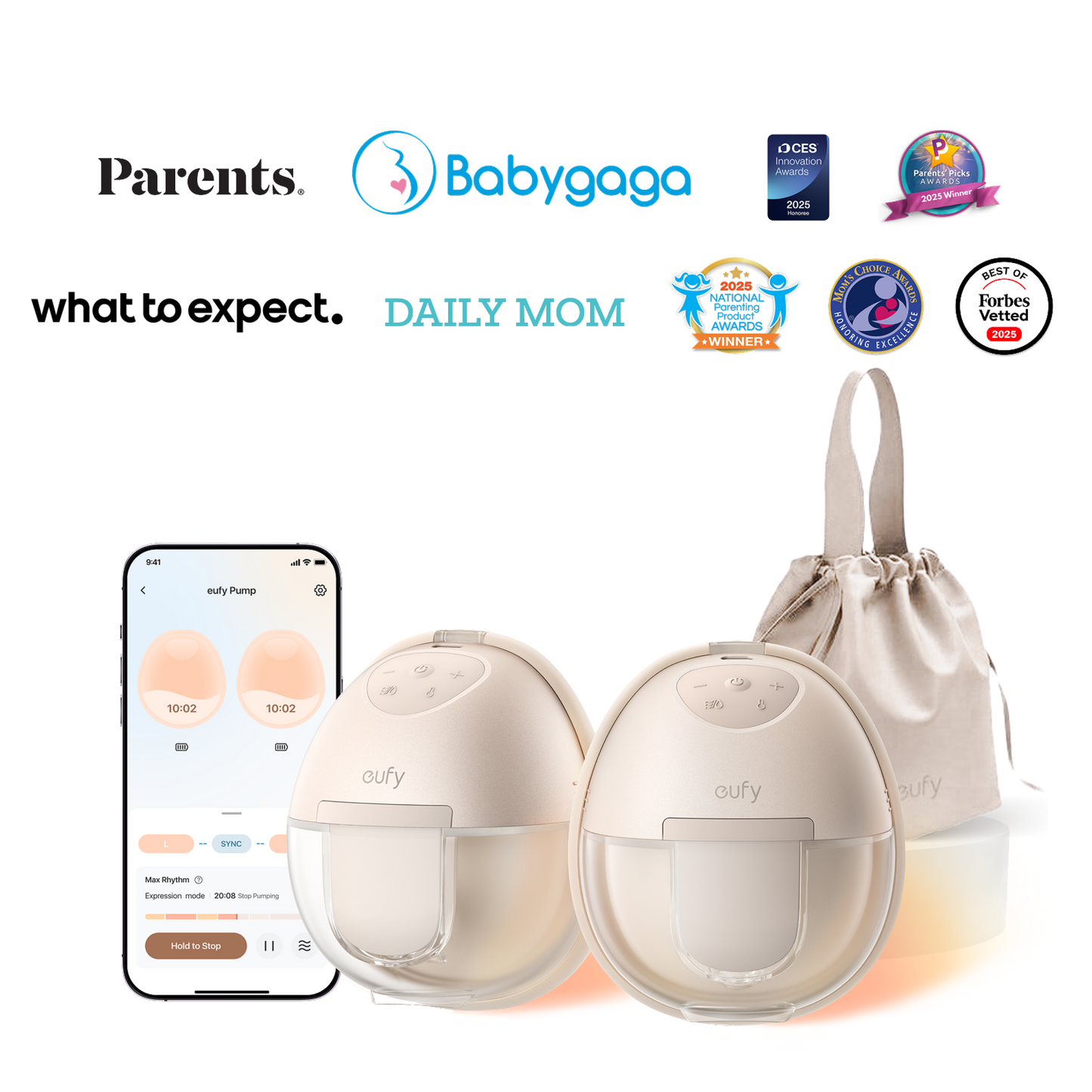 eufy Security Electric Breast Pump, Wearable and Hands Free S1
