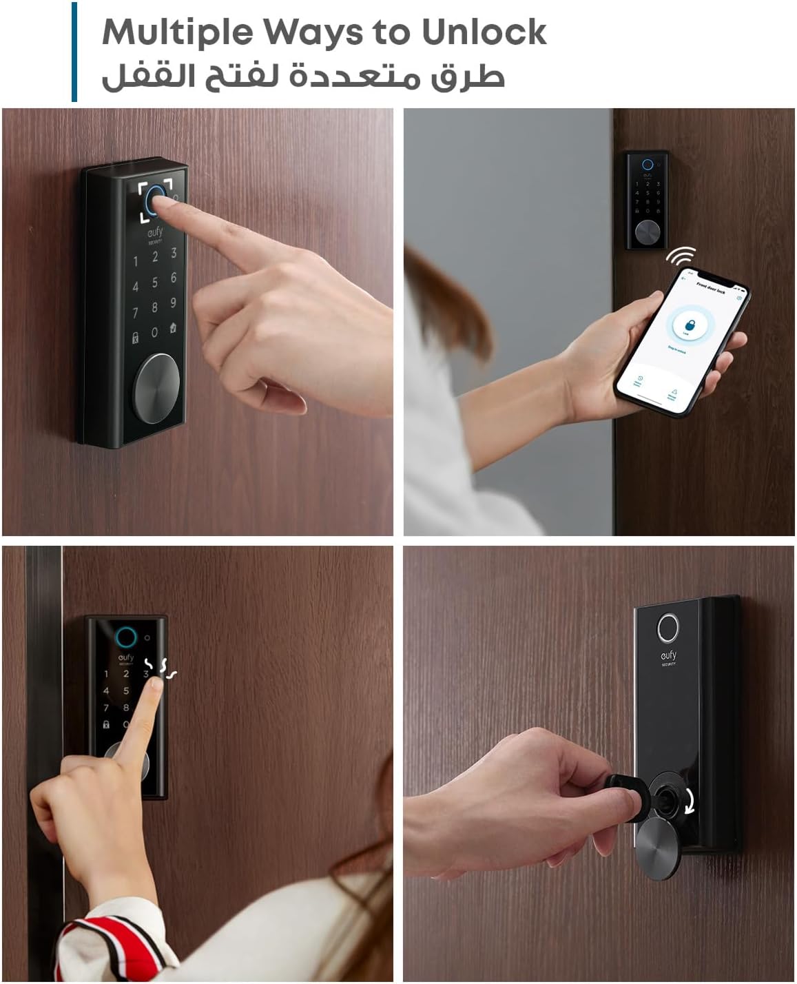 eufy security Smart Lock Touch, Remotely Control with Wi-Fi Bridge