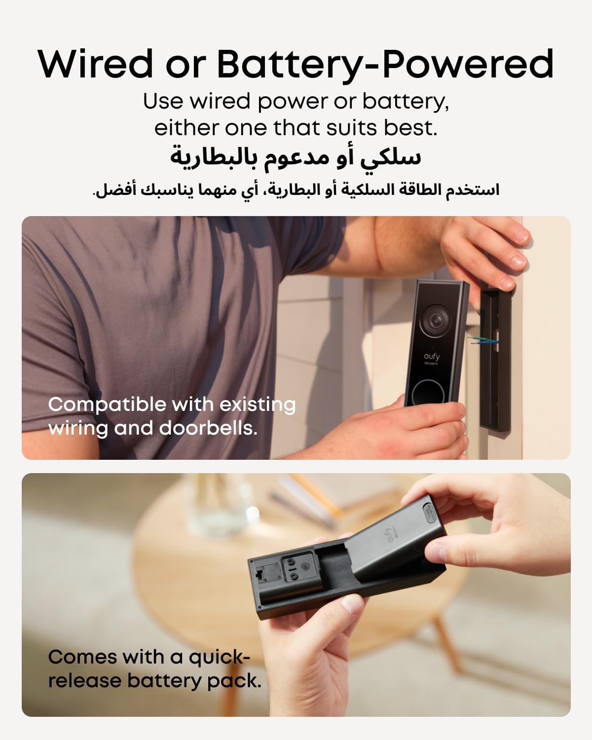 eufy Security Video Doorbell E340 Dual Cameras with Delivery Guard